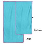 Flow Hydro Sport Towel – Microfiber Quick Dry Swimming Towels for Swim, Pool, Triathlon, and Other Water Sports in Medium and Large Sizes (Aqua, Large (60″ x 30″))