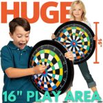 Doinkit Dart Magnetic Dartboards – Large Premium Design – 6 Kid Safe Durable Doinkit Darts – 20+ Fun Indoor Party Game for Kids and Adults