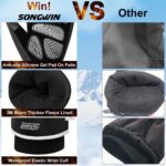 -40? Winter Gloves Snowboard Skiing Gloves for Men Women Thermal Warm Gloves for Cold Weather Waterproof, ?3M Thinsulate? Gloves with Full Finger Touchscreen