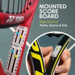 Scoring Right Portable Tennis Racket and Padel Scorekeeper, Easily Mounted Small Score Board to Keep Score of Points, Games, and Sets, ITF Conforming and Lightweight Mini Score Keeper, 1.9g, White