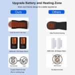 wissblue Heated Socks, Rechargeable Thermal Electric Socks for Men Women, Winter Warm Cotton Socks for Cycling Camping Hiking Skiing (black S)