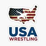 USA Wrestling Sticker – Sticker Graphic – Auto, Wall, Laptop, Cell, Truck Sticker for Windows, Cars, Trucks