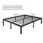 45MinST 18 Inch Platform Bed Frame/Easy Assembly Mattress Foundation / 3000lbs Heavy Duty Steel Slat/Noise Free/No Box Spring Needed,Queen