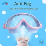 Kids Goggles for Swimming 2 Pack No Leaking Anti-Fog Outer Eye Fit with Wide View UV Protection Crystal Clear Watertight Swim Goggles with nose cover Suitable for Children Youth Boys Girls Age 3 to 15