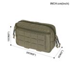 EXCELLENT ELITE SPANKER Tactical Molle Admin Pouch for Tactical Vest Chest Waist Pack Utility Tool Pouch Tactical EDC Bag(Ranger Green)