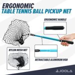 JOOLA Telescoping Table Tennis Ball Pickup Net – Holds 100 Ping Pong Balls – Ping Pong Practice Net Accessory for Table Tennis Robots, Serve or Multi-Ball Training