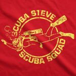 Crazy Dog T-Shirts Scuba Steve Scuba Squad Sweatshirt Funny Diving Hoodie (Red) – XL