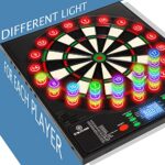 Electronic Dartboard 34 Games 355 Variations with 12 Darts Illuminated Electric Dartboard Dart Storage for 12 Darts… (Green)
