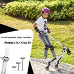 Kick Scooter, Swing Wiggle Scooter, Adjustable 3 Wheels Foldable Driving Push for Kids Age 5 Years Old and Up (Black)