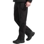 FREE SOLDIER Men’s Outdoor Softshell Fleece Lined Cargo Pants Snow Ski Hiking Pants with Belt (Black 38W/30L)