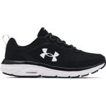 Under Armour Women’s Charged Assert 9, Black (001)/White, 8 M US