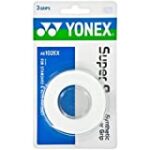 YONEX Overgrip Super GRAP 3 Pack – Tennis, Badminton, Squash – Choice of Colors (White)