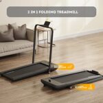 BiFanuo 2 in 1 Folding Treadmill, Under Desk Smart Walking Running Machine, Installation-Free?Compact FoldableTreadmill for Home/Office Gym Cardio Fitness