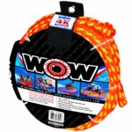 WOW World of Watersports 4k 60 ft. Tow Rope with Floating Foam Buoy 1 2 3 or 4 Person Tow Rope for Boating, 11-3010