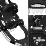 ALPS 14/17/21/25/30 Inch Lightweight Snowshoes for Women Men Youth Kids, Light Weight Aluminum Alloy Terrain Snow Shoes with Pair Antishock Trekking Poles, Free Carrying Tote Bag (Black, 17”)