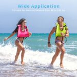 Faxpot Snorkel Vest, Adults Portable Kayaking Buoyancy Inflatable Swim Vest Jackets, Diving Surfing Adjustable Snorkeling Vest Swimming Jacket for Outdoor Water Sports Fun Safety (Pink)
