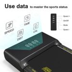 Dpforest Walking Pad, Under Desk Treadmill for WFH, Walking Treadmill 2 in 1 for Walking and Jogging, Portable Treadmill with Remote Control, Quiet and Powerful, Installation-Free, Black