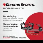 GAMMA Progression ST II Machine: 360 Degree Rotation Tabletop Racquet Stringer Machines with Stringing Accessories/Racket String Tools – Strings Racquetball, Squash, Tennis or Badminton Rackets