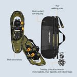 Retrospec Drifter 25/30 Inch Snowshoes & Trekking Poles Bundle for Men & Women, Durable All Terrain with Fully Adjustable Binding and Carry Bag with Lightweight Aluminum Hiking & Walking Sticks