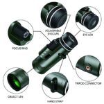 80×100 Monocular-Telescope High Powered Monocular for Adults Monocular for Smartphone Adapter Monocular Telescope Hunting Wildlife Bird Watching Travel Camping Hiking