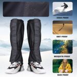 EAmber Leg Gaiters Waterproof Adjustable Boots Guards Breathable Lightweight Hiking Protection Accessories for Hiking, Walking, Hunting, Skiing, Climbing, and Work Outside