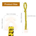 Boat Tow Tubes Rope Connector 19.7 inch, Water Sport Towable Connector 1 Pack Orange&Yellow and 1 Pack Black&Yellow