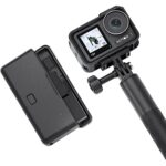 DJI Osmo Action 3 Adventure Combo Outdoor Action Camera 4K HDR Vlog Bundle with Extension Rod + Triple Battery + Extended Protection + Deco Gear Attachment Accessories Kit + 42″ Selfie Stick + Case