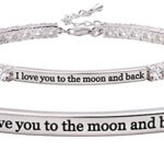 ALOV Jewelry Sterling Silver”I love you to the moon and back” 4mm Cubic Zirconia Tennis Bracelet