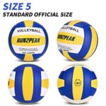 RUN2PEAK Soft Touch Volleyball Ball Official Size 5 Indoor Outdoor Waterproof Sand Volleyballs for Game Gym Beach for Beginners Youth Kids Girls and Boys Volley Ball (Deflated)