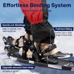 YITGOG 3-in-1 Snowshoes for Women Men Youth Kids, Lightweight Aluminum Alloy Snow Shoes with Trekking Poles and Carrying Bag Easy to Wear, Size 21”/25”/30”