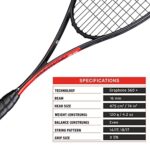 HEAD Graphene 360+ Radical 120 Slimbody Squash Racquet – Even Balance SB Racket