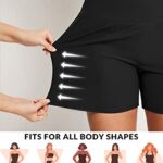 BALEAF Women’s 5″ Swim Board Shorts Bottoms Tummy Control Modest Swimsuits Bathing Suit Beach Trunks with Pockets Black M