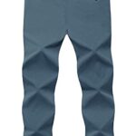 TBMPOY Men’s Lightweight Hiking Pants Quick Dry Mountain Fishing Cargo Outdoor Pants Thin Stone Blue L
