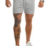 Ouber Men’s Workout Squatting Shorts Slim Fit Gym Weightlifting Bodybuilding Grey,M
