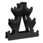 32-Lb. Dumbbell Set with Rack| Neoprene Coated for Durability, Safety, and a Non Slip Grip | 3 Pairs of 3-lb, 5-lb, 8-lb Color Coding Quick Identification Steel Stand in Triangular Shape, Blue