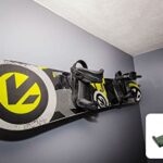 StoreYourBoard Naked Snow, Snowboard Display Wall Rack, Powder Coat Black