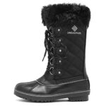 DREAM PAIRS Women’s River_1 Black Mid Calf Waterproof Winter Snow Boots Size 8 M US