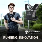 ALL REMATE Running Vest Chest Phone Holder, Adjustable Waistband Reflective Training Workout Gear with Mesh Pocket – Breathable, Light Weight, Comfortable with Phone and Card Pockets.