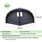 Foil Wing Kite Handheld Inflatable Wing Foil Kitesurfing Wingsurfer Kite for Snow Surfing Ski Surfing and has a Backpack, Surf Leash and Repair Kit with Window Design (5m2-Black foil Wing)