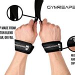 Gymreapers Lifting Wrist Straps for Weightlifting, Bodybuilding, Powerlifting, Strength Training, & Deadlifts – Padded Neoprene with 18″ Cotton (Black)