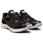 ASICS Men’s Gel-Rocket 10 Indoor Court Shoes, 10, Black/Pure Gold