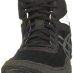 ASICS Men’s Matflex 6 Wrestling Shoes, 9, Black/Silver
