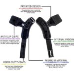 RIMSports Weight Lifting Grips with Wrist Straps – Lifting Straps with Power Grip for Deadlifts – Weightlifting Gloves for Max Weight & Reps – Non-Slip Weight Lifting Straps with Lifting Grips (Pair)