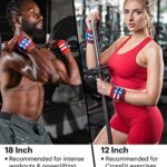 DMoose Gym Wrist Straps for Men 12 and 18 Inches Thumb Loops with Wrist Support for Workouts Powerlifting Wrist Straps for Weight Lifting Men and Women Aloha Black