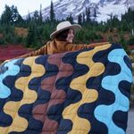 Horizon Hound Down Camping Blanket – Trek, Black Travel Blanket | Sustainable Insulated Down | Lightweight & Warm Quilt for Camping, Stadium, Hiking & Festival | Water Resistant, Packable & Compact