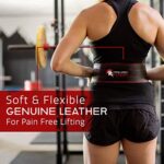 Dark Iron Fitness Weight Lifting Belt for Men & Women – 100% Leather Gym Belts for Weightlifting, Powerlifting, Strength Training, Squat or Deadlift Workout up to 600 Lbs