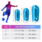 Youth Shin Guards 1 Pair of Kids and Adults Soccer Shin Guards with Sleeves Football Slip in Shin Pads for Boys and Girls (S,Blue)