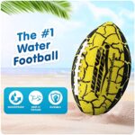 Wave Runner Grip It Waterproof Football- Size 9.25 Inches with Sure-Grip Technology | Let’s Play Football in The Water! (Random Color)