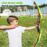 TEMI Kids Bow and Arrow Set – LED Light Up Archery Toy Set with 10 Suction Cup Arrows, Target & Quiver, Indoor and Outdoor Toys for Children Boys Girls