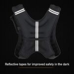 ZELUS Weighted Vest 20lb Weight Vest with Reflective Stripe for Workout, Strength Training, Running, Fitness, Muscle Building, Weight Loss, Weightlifting